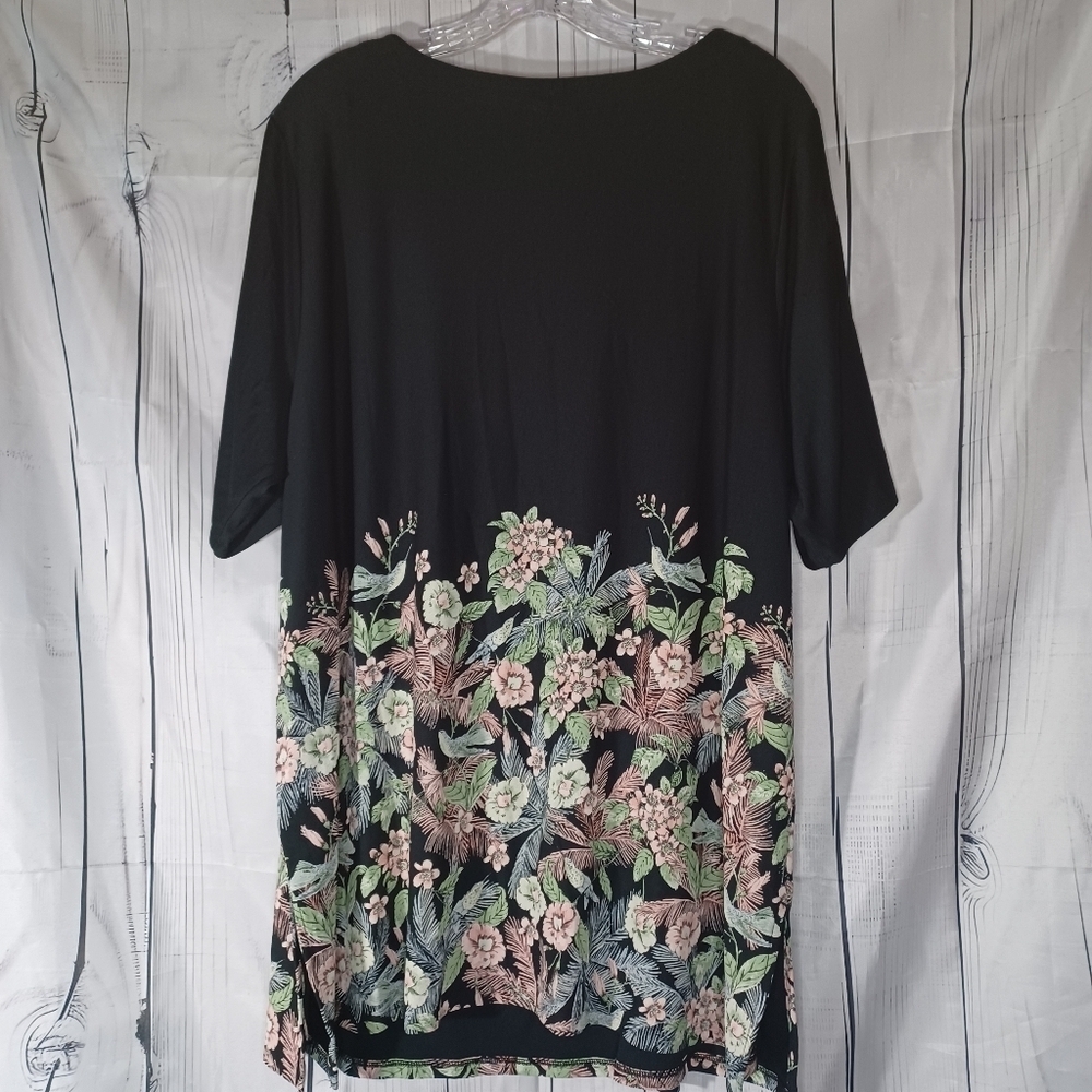 J.Jill Wearever Collection Square Neck Floral Casual Workwear Modest Top - Picture 8 of 12